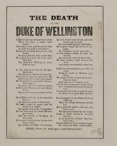 (41) Death of Duke of Wellington