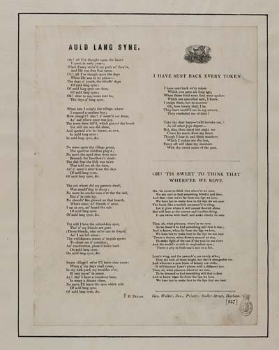 (40) Auld lang syne