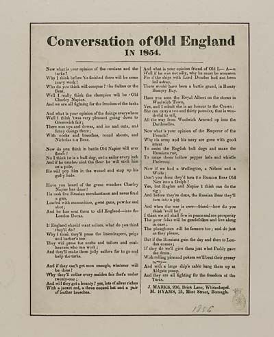 (41) Conversation of old England in 1854