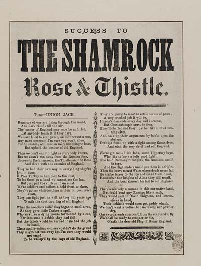(50) Success to the shamrock rose & thistle