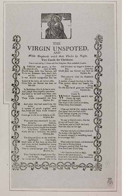 (75) Virgin unspotted, and While shepherds watch their flocks by night