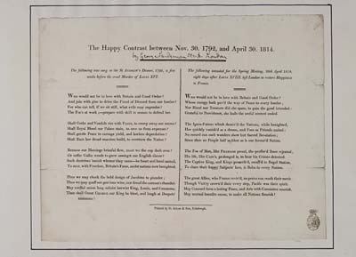 (49) Happy contrast between Nov 30 1792, and April 30 1814