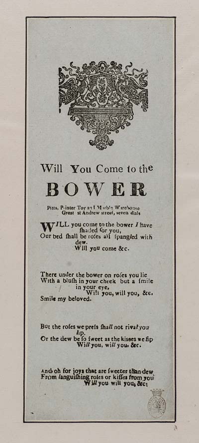 (341) Will you come to the bower