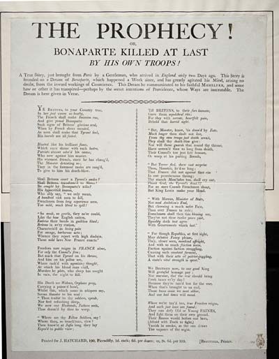 (50) Prophecy! Or, Bonaparte killed at last by his own troops