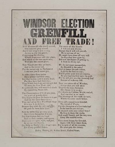(277) Windsor election, Grenfill and free trade!
