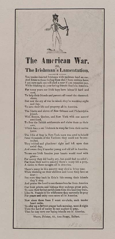 (27) American war, or, The Irishman's lamentation