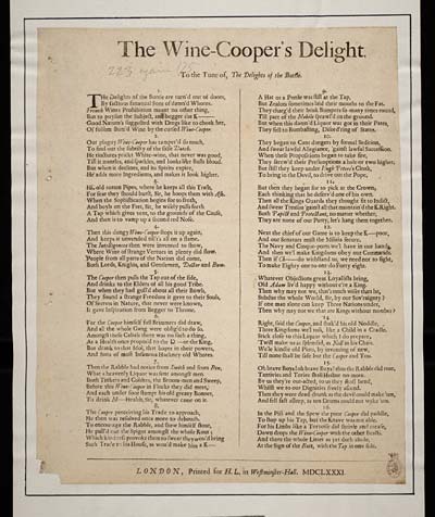 (306) Wine-cooper's delight