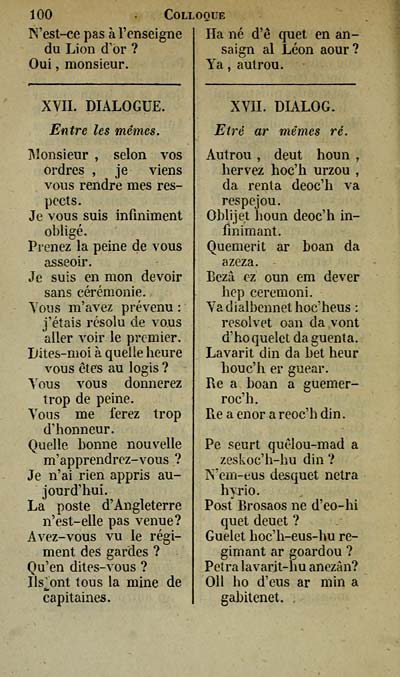 106 J F Campbell Collection Colloque Francais Et Breton Ou Nouveau Vocabulaire Early Gaelic Book Collections National Library Of Scotland