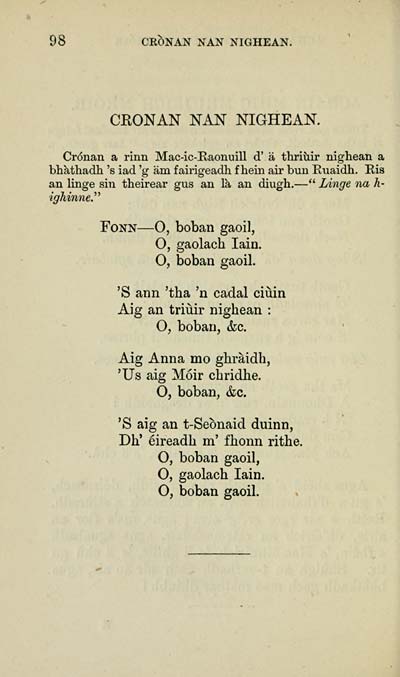 114 Hew Morrison Collection Duanaire Early Gaelic Book Collections National Library Of Scotland