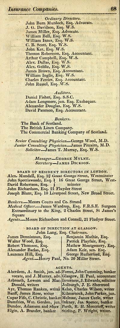 326 Towns Edinburgh 1805 1834 Post Office annual