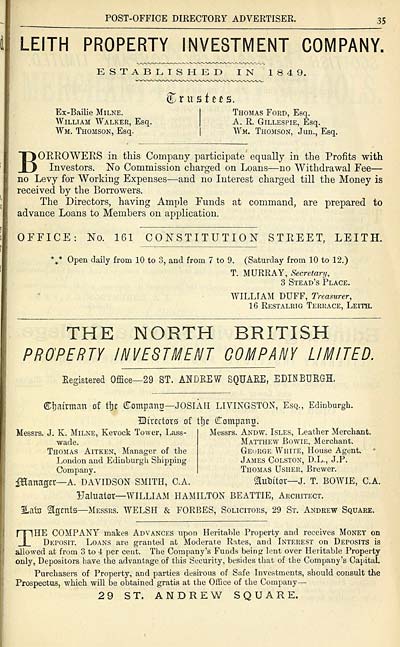 999 Towns Edinburgh 1846 1975 Post Office Edinburgh And Leith Directory 18 18 Scottish Directories National Library Of Scotland