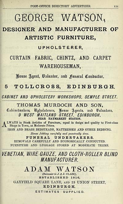 901 Towns Edinburgh 1846 1975 Post Office Edinburgh And