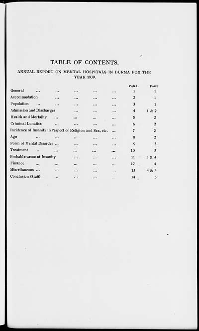 (7) Table of contents - 