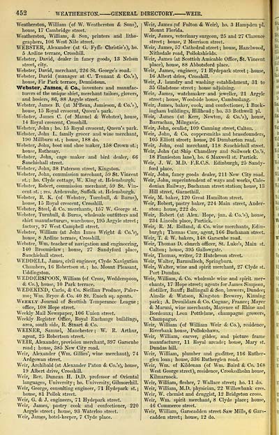 458 Towns Glasgow 1828 1912 Post Office annual Glasgow