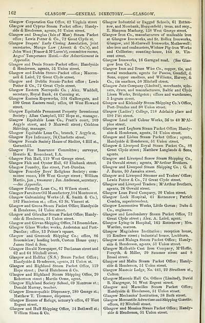 190 Towns Glasgow 1828 1912 Post Office annual Glasgow