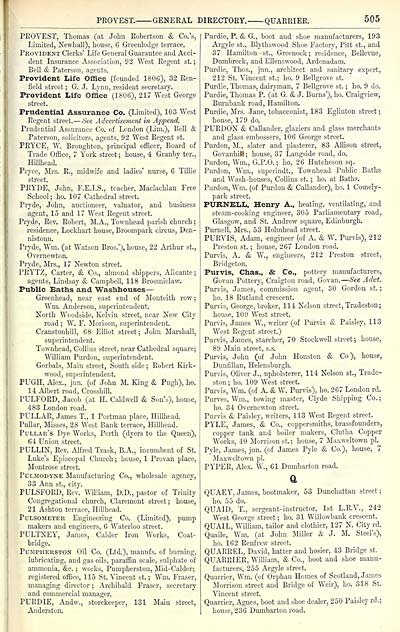 525 Towns Glasgow 1828 1912 Post Office annual Glasgow