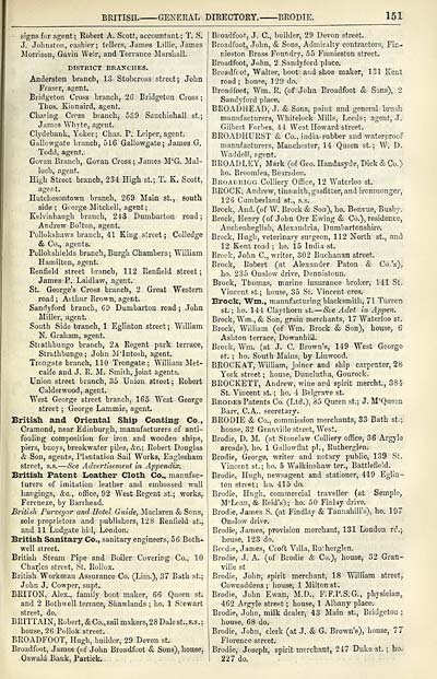 159 Towns Glasgow 1828 1912 Post Office annual Glasgow