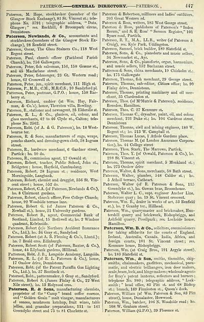 495 Towns Glasgow 1828 1912 Post Office Annual Directory 1896 1897 Scottish Directories National Library Of Scotland