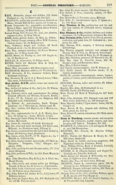 361 Towns Glasgow 1828 1912 Post Office annual Glasgow