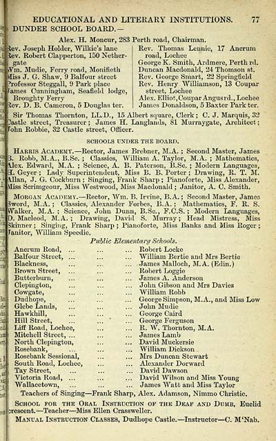 95 Towns Dundee 1809 1912 Dundee directory 1897 1898