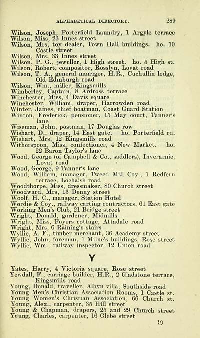 337 Towns Inverness 1899 1912 Inverness burgh directory