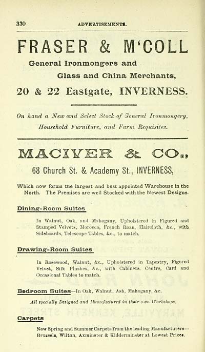 378 Towns Inverness 1899 1912 Inverness Burgh Directory