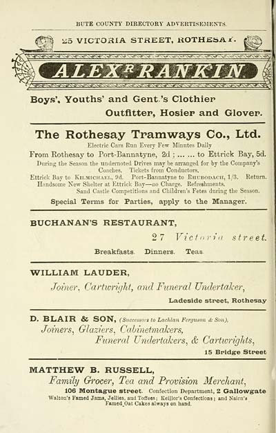 90 Counties Bute 18 13 15 1911 Bute County Directory 1907 08 Scottish Directories National Library Of Scotland