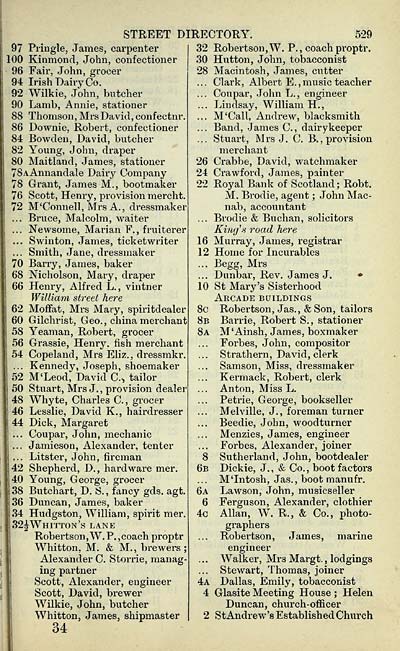 551 Towns Dundee 1809 1912 Dundee directory 1899 1900