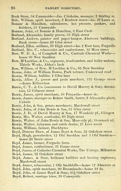 32 Towns Paisley 1884 1912 Paisley directory and general