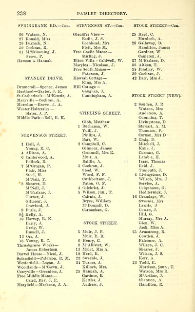 246 Towns Paisley 14 1912 Paisley Directory And General Advertiser 15 16 Scottish Directories National Library Of Scotland