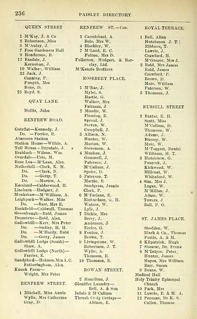 244 Towns Paisley 14 1912 Paisley Directory And General Advertiser 16 17 Scottish Directories National Library Of Scotland