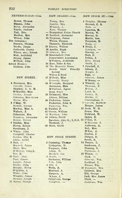 262 Towns Paisley 1884 1912 Paisley directory and general