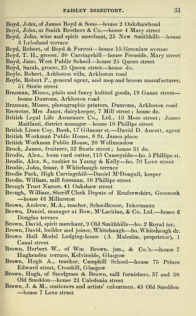 39 Towns Paisley 1884 1912 Paisley directory and general