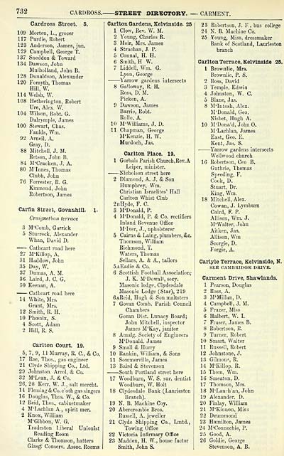 7 Towns Glasgow 18 1912 Post Office Annual Glasgow Directory 1903 1904 Scottish Directories National Library Of Scotland