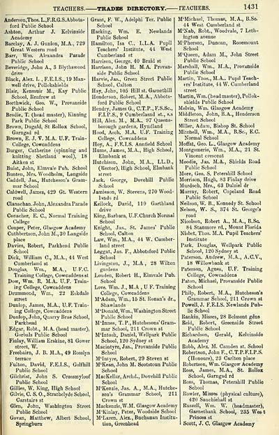 1455 Towns Glasgow 1828 1912 Post Office annual Glasgow