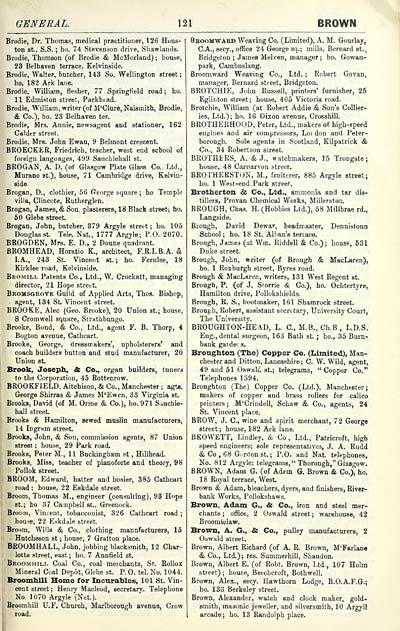 125 Towns Glasgow 1828 1912 Post Office annual Glasgow