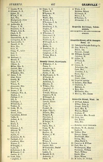 873 Towns Glasgow 18 1912 Post Office Annual Glasgow Directory 1911 1912 Scottish Directories National Library Of Scotland