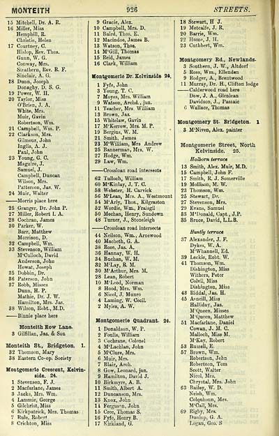 942 Towns Glasgow 18 1912 Post Office Annual Glasgow Directory 1911 1912 Scottish Directories National Library Of Scotland