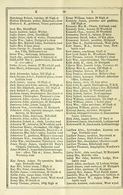 10) - Towns > Dalkeith > 1887-1891, 1894 - Carment's … directory for  Dalkeith and district > 1890 - Scottish Directories - National Library of  Scotland