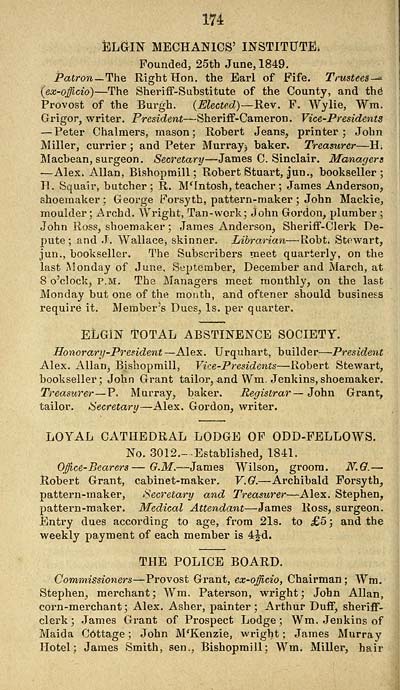 178 Counties Moray Elgin and Nairn Shires 1844 1847