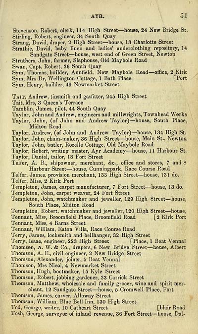 55 Towns Ayr 1849 1871 Post Office directory for Ayr