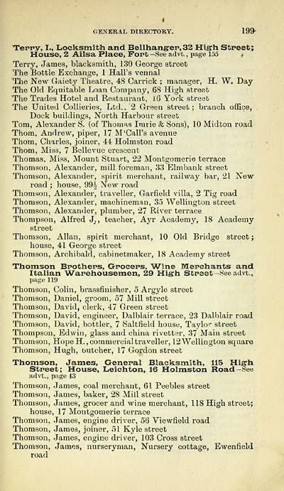 207 Towns Ayr 1894 1912 Ayr Post Office General and