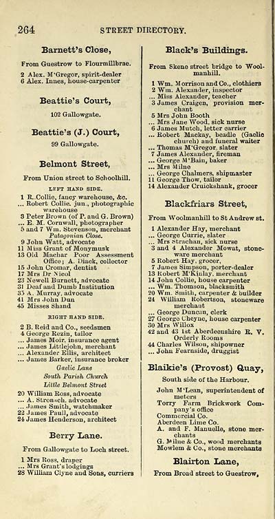 268 Towns Aberdeen 1858 1912 Post Office Aberdeen Directory 1865 1866 Scottish Directories National Library Of Scotland