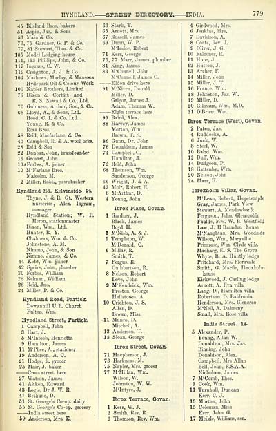 3 Towns Glasgow 18 1912 Post Office Annual Glasgow Directory 18 19 Scottish Directories National Library Of Scotland