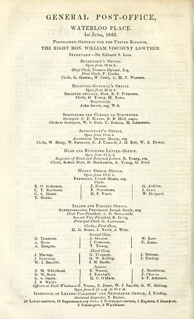 322 Towns Edinburgh 18 1846 Post Office Annual Directory And Calendar 1843 44 Scottish Directories National Library Of Scotland