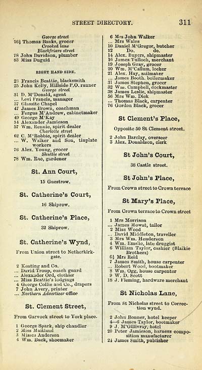 315 Towns Aberdeen 1858 1912 Post Office Aberdeen Directory 1866 1867 Scottish Directories National Library Of Scotland
