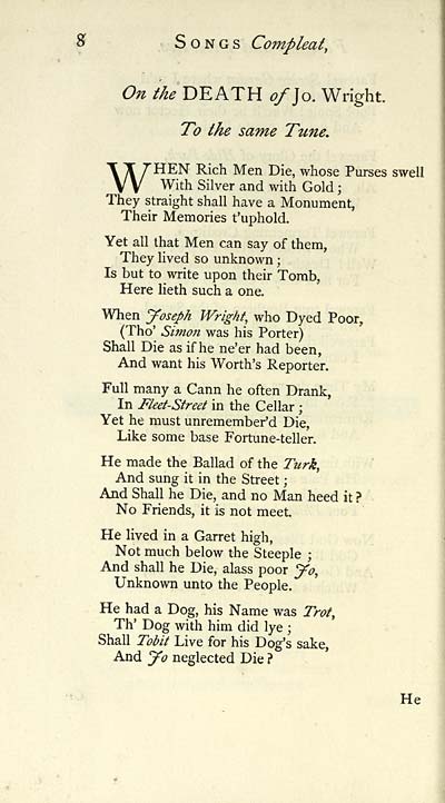 (20) Page 8 - On the death of Jo. Wright