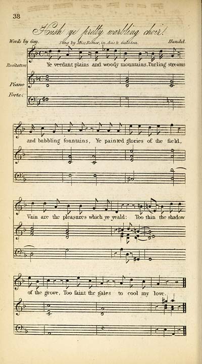 (46) Page 38 - Hush ye pretty warbling choir