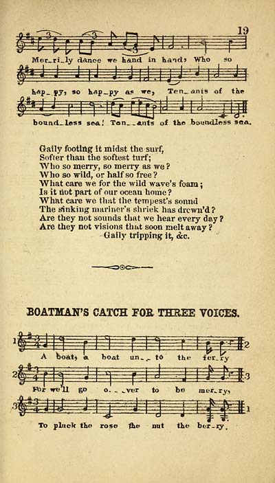 (33) Page 19 - Boatman's catch for three voices