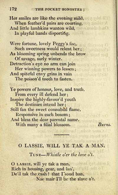 (184) Page 172 - O lassie, will ye tak a man